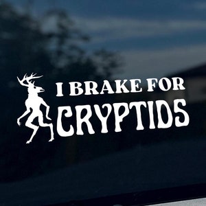 Wendigo Cryptid Decal Car Decal Bigfoot Sasquatch Sticker Durable Waterproof Vinyl Jackalope Sticker for Car Mothman Sticker Cryptid Decal