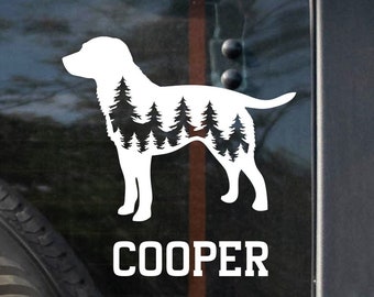 Calcomanía de Labrador personalizada para coche, pegatina de Labrador, pegatina de vinilo impermeable duradera para ventana de coche, calcomanía para portátil, calcomanía para botella de agua
