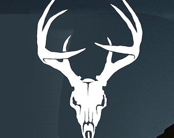 Deer Skull Decal Car Decal Deer Elk Stag Sticker Durable Waterproof Vinyl Sticker for Car Laptop Water Bottle Hydro Flask