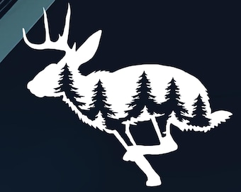 Jackalope Decal Car Decal Cryptid Jackalope Sticker Durable Waterproof Vinyl Sticker for Car Laptop Water Bottle Jeep Decal Truck Sticker