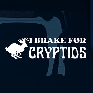 Jackalope Cryptid Decal Car Decal Bigfoot Sasquatch Sticker Durable Waterproof Vinyl Jackalope Sticker for Car Mothman Sticker Cryptid Decal