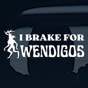 Wendigo Car Decal Wendigo Sticker Bumper Sticker for Cars Cryptid Vinyl Sticker Wendigo Cryptid Decal for Truck Car Window Sticker
