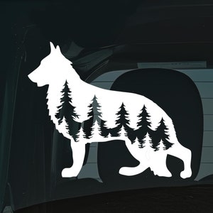 Calcomanía de pastor alemán para automóvil, calcomanía de pastor alemán, calcomanía de vinilo resistente al agua y duradera, calcomanía para ventana de automóvil, regalo para dueño de pastor alemán