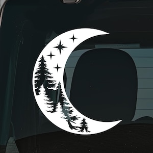 三日月デカール 車用デカール 三日月 占星術ステッカー 丈夫な防水ビニールステッカー 車 ノートパソコン ウォーターボトル ジープ デカール トラック
