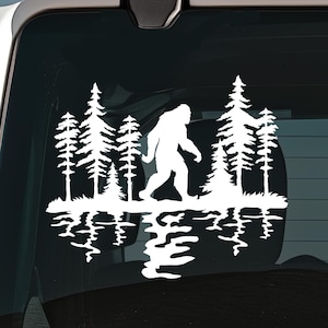 Bigfoot Decal Car Decal Bigfoot Sasquatch Yeti Sticker Durable Waterproof Vinyl Sticker for Car Laptop Water Bottle Jeep Decal Truck Decal