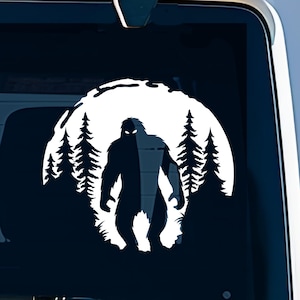 Bigfoot Decal Car Decal Bigfoot Sasquatch Yeti Sticker Durable Waterproof Vinyl Sticker for Car Laptop Water Bottle Jeep Decal Truck Decal