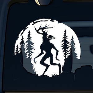 Wendigo Car Decal Wendigo Sticker Bumper Sticker for Cars Cryptid Vinyl ...