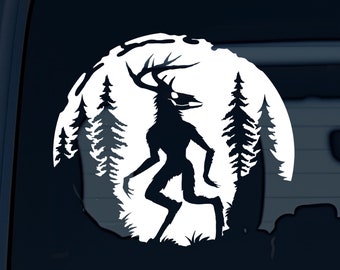 Wendigo Car Decal Wendigo Sticker Bumper Sticker for Cars Cryptid Vinyl Sticker Wendigo Cryptid Decal for Truck Car Window Sticker