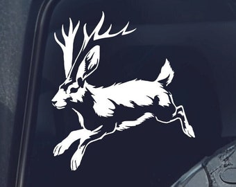 Jackalope Decal Jackalope Sticker for Car Window Cryptid Decal Cryptid Sticker for Jeep Decal Cryptid Lover Gift For Jackalope Lover Truck