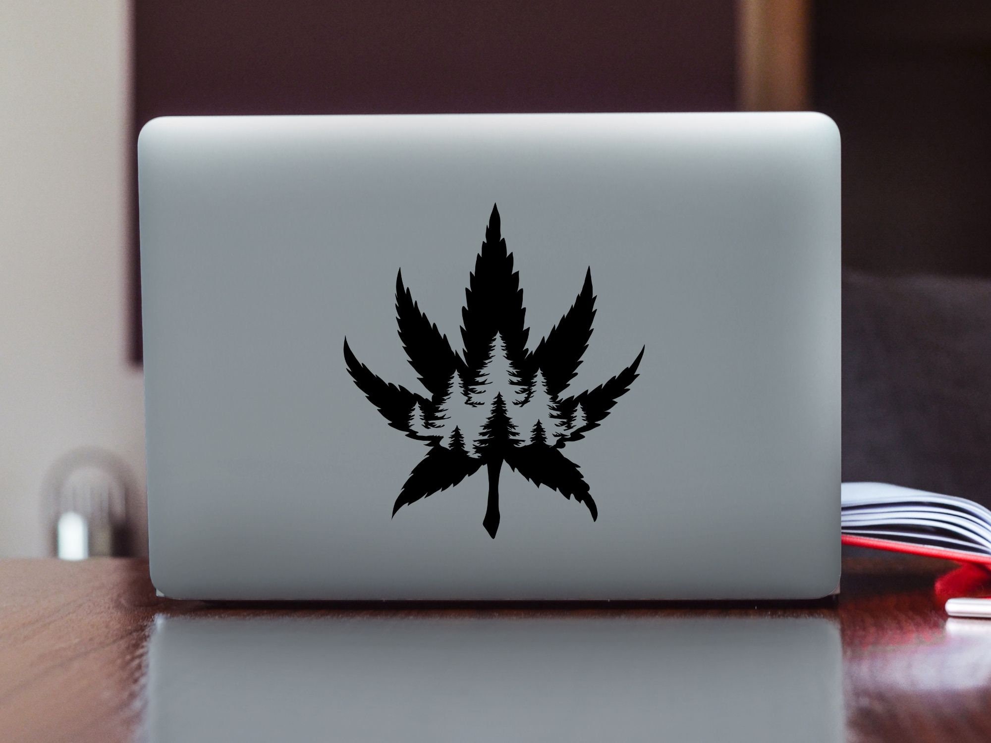 Cannabis Leaf Decal Removable Medical Marijuana Vinyl Decal - 420 Pot Leaf Weed Cannabis Sticker, High Gloss, Removable Art Décor Decals, Stickers & Vinyl Art - Foto 5