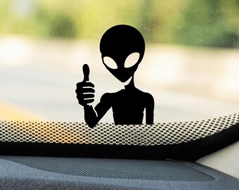 Mini Alien Decal Alien UFO Car Window Sticker Cryptid Decal Gift For Cryptid Fan Sticker Alien Cryptid Car Accessories Alien Gift Hidden