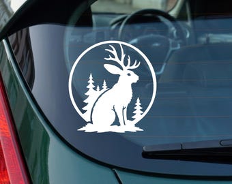 Jackalope Decal Jackalope Car Window Sticker Cryptid Decal Gift For Jackalope Fan Cryptid Sticker Cryptid Car Accessories Jackalope Gift