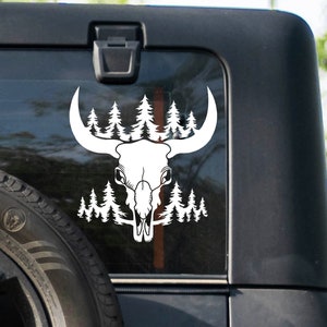 Cow Skull Decal | Bull Skull Stickers, Nature Stickers, Nature Car ...