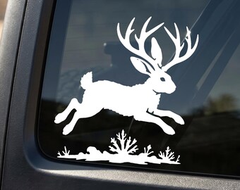 Jackalope Decal Jackalope Car Window Sticker Cryptid Decal Gift For Jackalope Fan Cryptid Sticker Cryptid Car Accessories Jackalope Gift