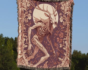 Wendigo Blanket Gift Couple Gift for Anniversary Gift Wendigo Tapestry Gift Cryptid Tapestry Gift for Couple Wendigo Blanket Cryptid Lover