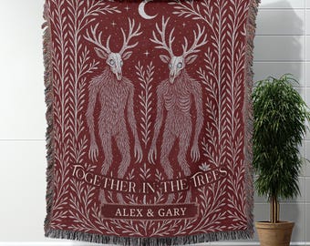 Personalized Wendigo Blanket Wendigo Couple Personalized Blanket Gift for Anniversary Gift for Wedding Wendigo Gift Custom Tapestry Gift