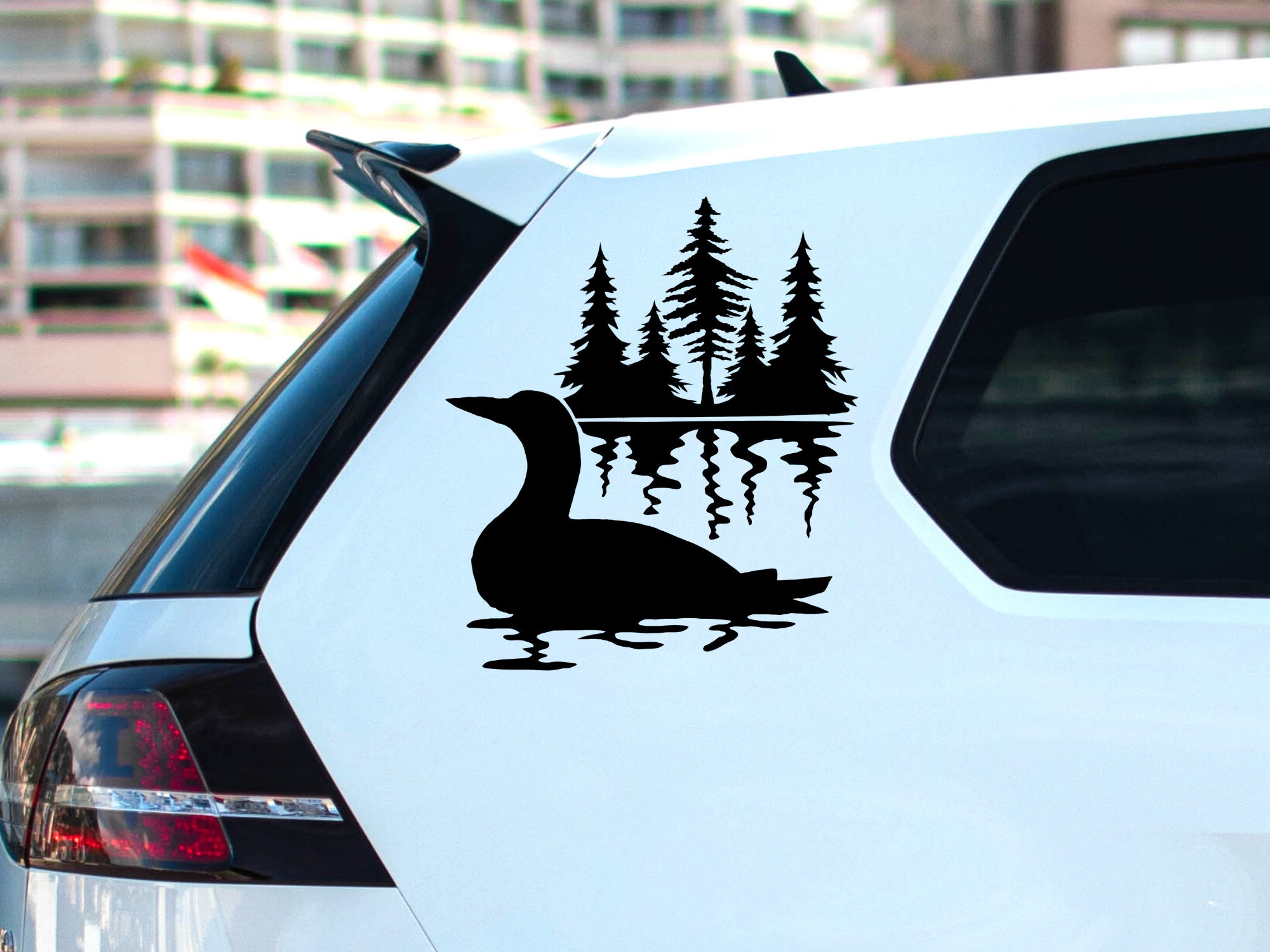 Loon Sticker | Loon Vinyl Decal | Lake Sticker | Lake Decal ...
