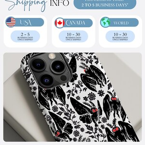 Mothman iPhone-skal Cryptid Telefonskal Paranormalt iPhone 16 15 14 13 Pro Max Mothman Design Gåvor för Cryptidälskare Unikt iPhone-skal bild 6