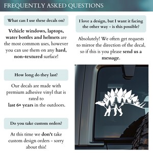 STEGOSAURUS Dinosaur Decal Car Decal Stegosaurus Dino Sticker Durable Waterproof Vinyl Sticker for Car Laptop Water Bottle bild 10