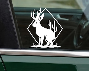 Jackalope Decal Jackalope Car Window Sticker Cryptid Decal Gift For Jackalope Fan Cryptid Sticker Cryptid Car Accessories Jackalope Gift