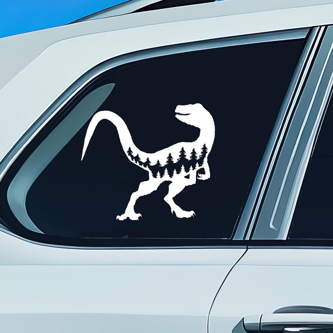 Raptor Dinosaur Decal Car Decal Raptor Dino Sticker Durable Waterproof ...