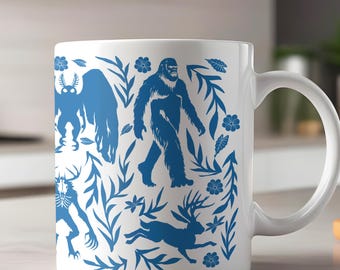 Cryptid Mug Cryptid Mug Gift for Cryptid Lover Gift for Mothman Lover Coffee Mug Bigfoot Gift Cryptid Jackalope Tea Mug Wendigo Gift Mug