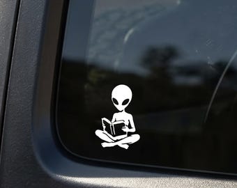 Mini Alien Decal Alien UFO Car Window Sticker Cryptid Decal Gift For Cryptid Fan Sticker Alien Cryptid Car Accessories Alien Gift Hidden