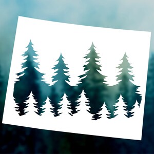 WYOMING State with Trees Decal | Car Decal, United States Sticker, Durable Waterproof Vinyl Sticker for Car, Laptop, Water Bottle, Hydro