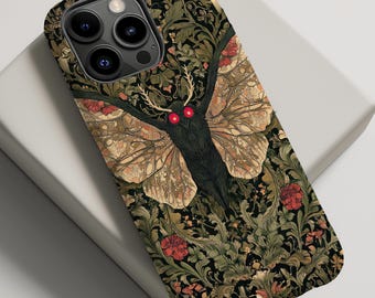 iPhoneskal med Mothman Cryptid, paranormalt Mothman-telefonskal med kryptiddesign, iPhone 16 15 14 13 Pro Max Plus-skal, presenter till kryptidälskare