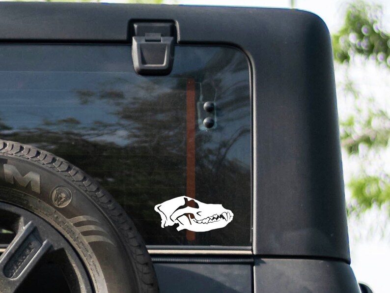 Wolf Skull Decal Car Decal Wolf Skull Sticker Durable Etsy