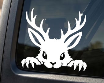 Jackalope Decal Jackalope Car Window Sticker Cryptid Decal Gift For Jackalope Fan Cryptid Sticker Cryptid Car Accessories Jackalope Gift