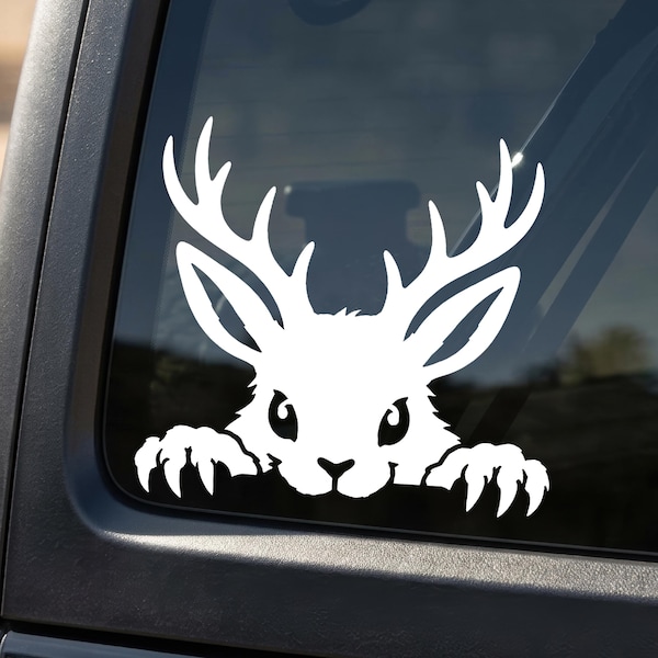 Jackalope Decal Jackalope Car Window Sticker Cryptid Decal Gift For Jackalope Fan Cryptid Sticker Cryptid Car Accessories Jackalope Gift
