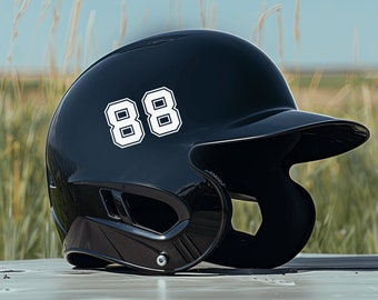 Custom Baseball Helmet Decal for Softball Sports Number Helmet Custom Name Decal Sticker Sports Team Sticker Decal for Water Bottle