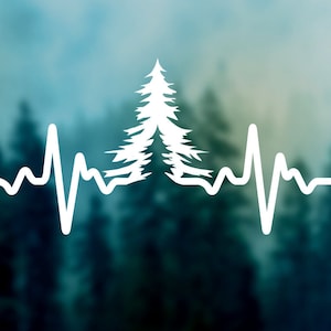 EKG Tree Decal | EKG Sticker, EKG Stickers, Nature Car Decal, Bumper Stickers, Laptop Stickers, Laptop Decals, Nurse Sticker, Nurse Stickers