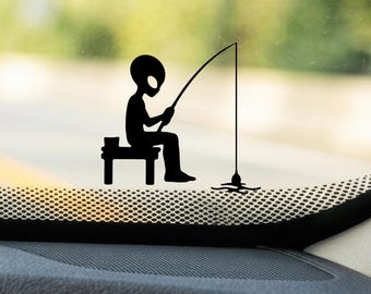 Mini Alien Decal Alien UFO Car Window Sticker Cryptid Decal Gift For Cryptid Fan Sticker Alien Cryptid Car Accessories Alien Gift Hidden