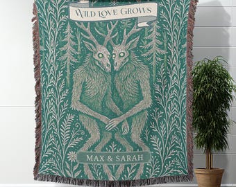 Wendigo Blanket Wendigo Couple Personalized Blanket Gift for Anniversary Gift for Wedding Wendigo Gift Custom Tapestry Gift for Couple