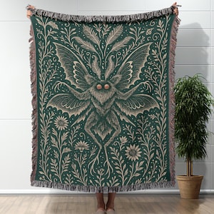 Mothman Blanket for Couple Gift for Anniversary Gift for Wedding Mothman Gift Cryptid Tapestry Gift for Couple Mothman Blanket Cryptid Lover