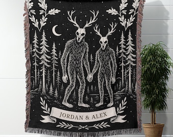 Wendigo Blanket Wendigo Couple Personalized Blanket Gift for Anniversary Gift for Wedding Wendigo Gift Custom Tapestry Gift for Couple