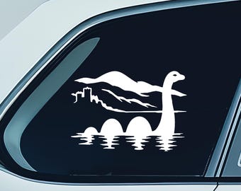 Nessie Decal Car Decal Loch Ness Monster Sticker Durable Waterproof Vinyl Sticker for Car Laptop Water Bottle Jeep Decal Cryptid Truck Decal