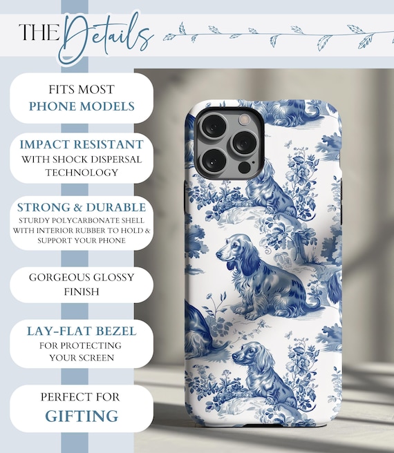 Dachshund Dog Phone Case iPhone 15 iPhone 14 Galaxy S24 French