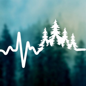 EKG Tree Decal | EKG Sticker, EKG Stickers, Nature Car Decal, Bumper Stickers, Laptop Stickers, Laptop Decals, Nurse Sticker, Nurse Stickers