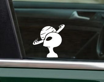 Mini Alien Decal Alien UFO Car Window Sticker Cryptid Decal Gift For Cryptid Fan Sticker Alien Cryptid Car Accessories Alien Gift Hidden