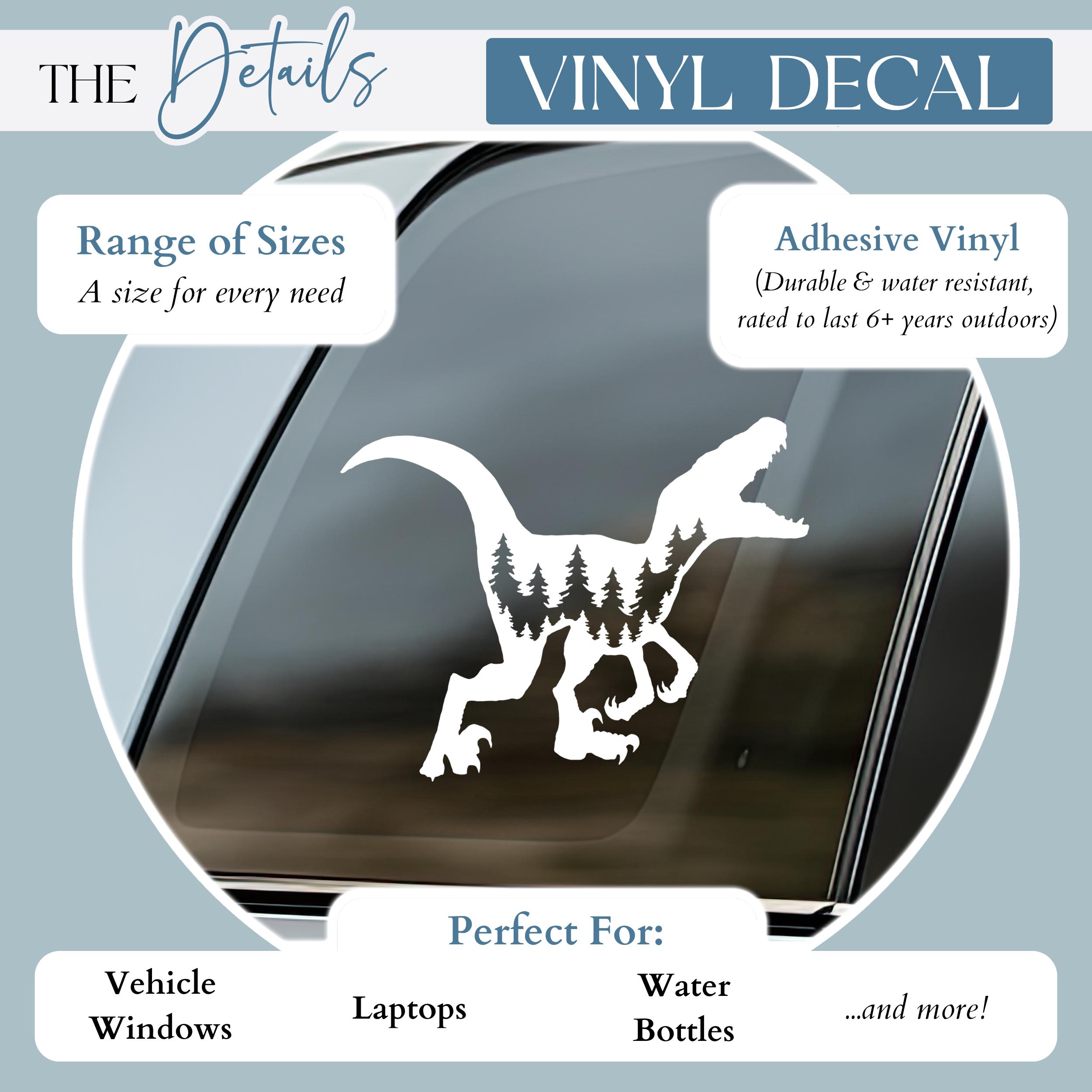 Small Raptor Decals Raptor Dinosaur Decal Car Decal Raptor Dino Sticker Durable Waterproof ...