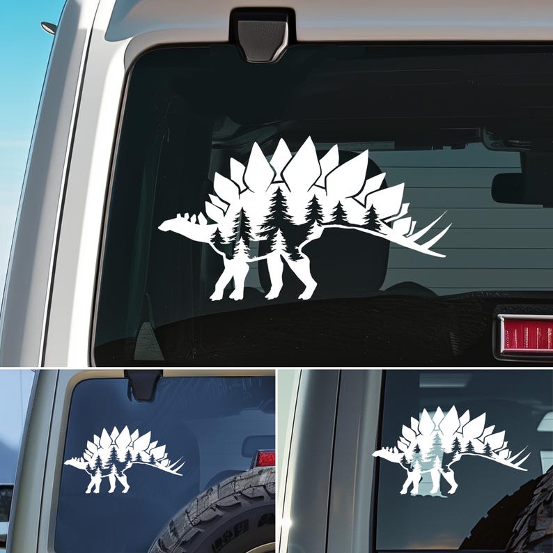 STEGOSAURUS Dinosaur Decal Car Decal Stegosaurus Dino Sticker Durable Waterproof Vinyl Sticker for Car Laptop Water Bottle bild 6