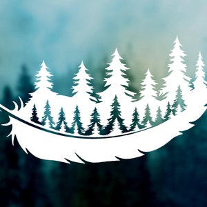 Feather Decal | Feather Stickers, Nature Stickers, Nature Car Decal, Bumper Stickers, Laptop Stickers, Laptop Decals, Feather Sticker
