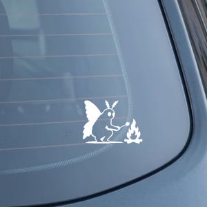 Mini Mothman Decal Moth man Car Window Sticker Cryptid Decal Gift For Mothman Fan Cryptid Sticker Cryptid Car Accessories Mothman Gift image 7
