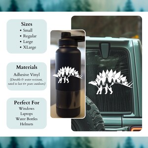 STEGOSAURUS Dinosaur Decal Car Decal Stegosaurus Dino Sticker Durable Waterproof Vinyl Sticker for Car Laptop Water Bottle bild 2