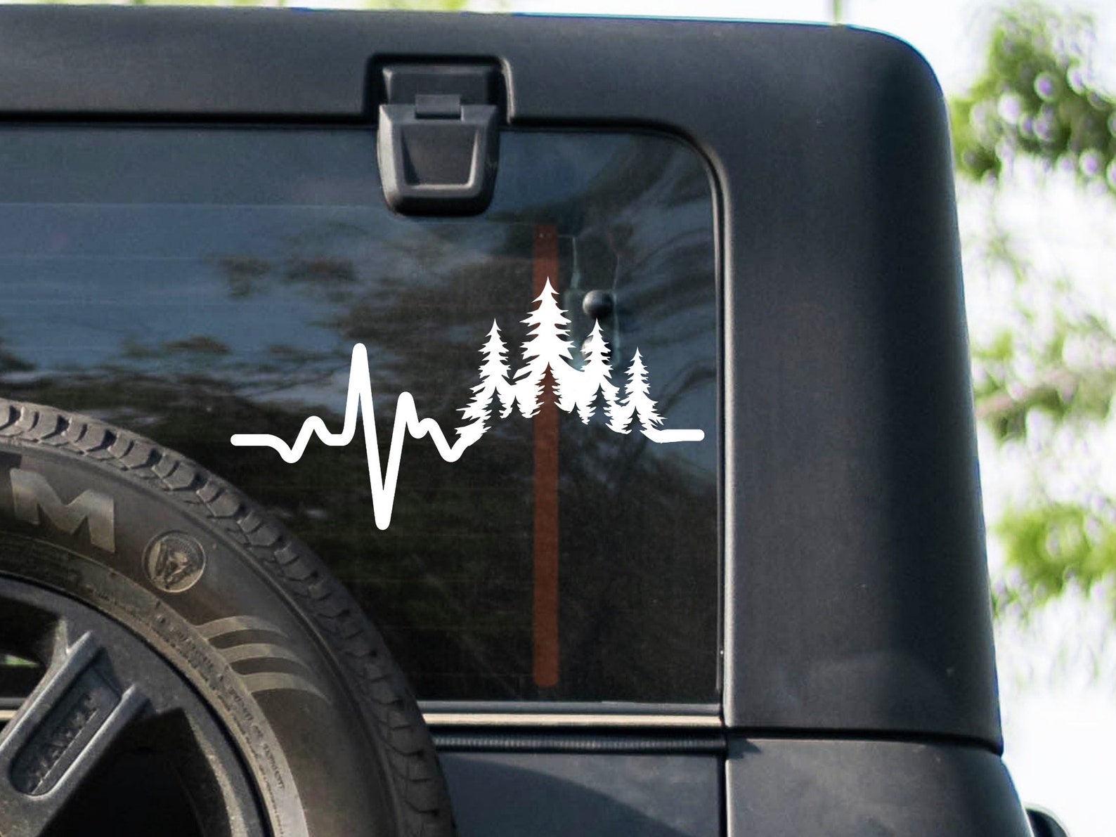 EKG Tree Decal EKG Sticker EKG Stickers Nature Car Decal Etsy