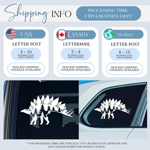 STEGOSAURUS Dinosaur Decal Car Decal Stegosaurus Dino Sticker Durable Waterproof Vinyl Sticker for Car Laptop Water Bottle bild 7