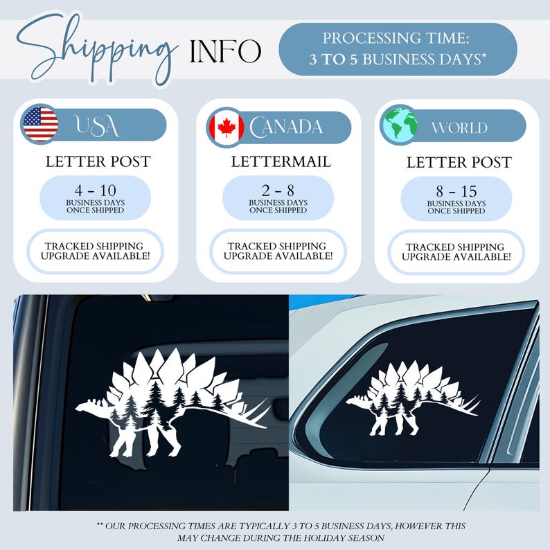 STEGOSAURUS Dinosaur Decal Car Decal Stegosaurus Dino Sticker Durable Waterproof Vinyl Sticker for Car Laptop Water Bottle bild 7